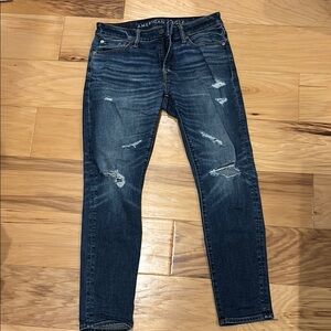 American Eagle Outfitters Men's Distressed Blue Jeans